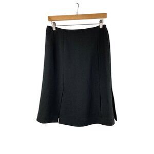 Rickie Freeman Teri Jon Black Wool Skirt Womens Size 6
